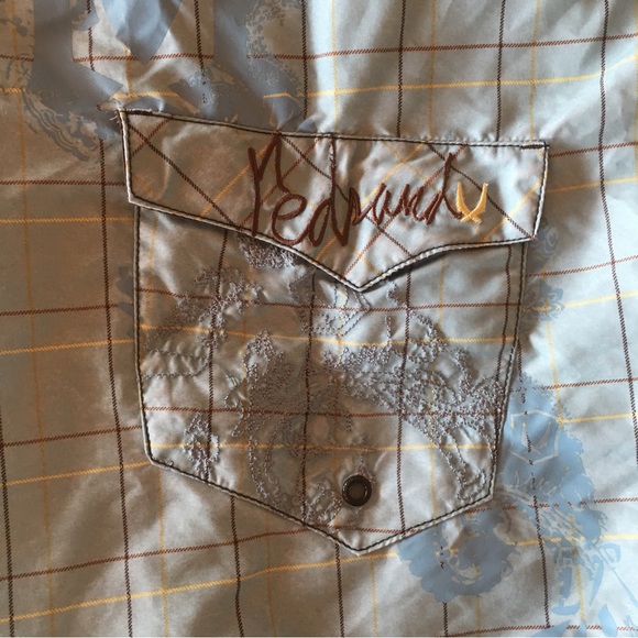 Red Sand Men’s Blue Plaid Swim Board Shorts Size 32 - Picture 5 of 8